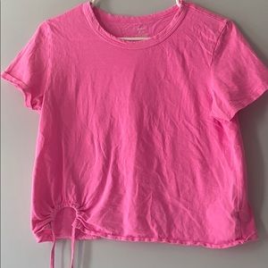 aerie short sleeve top slightly cropped
